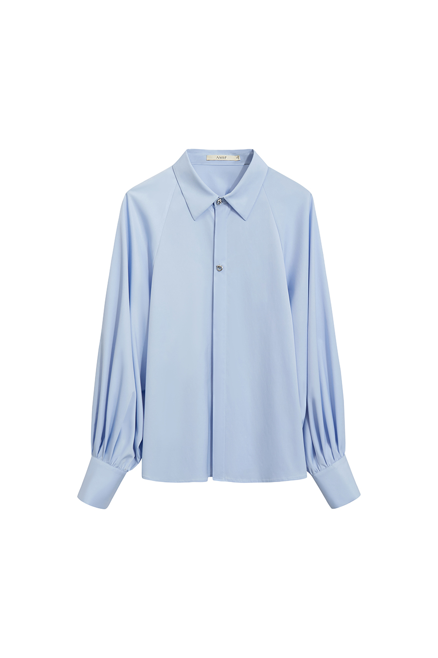 Art Button Lantern Sleeve Shirt|AMII-AMII.com