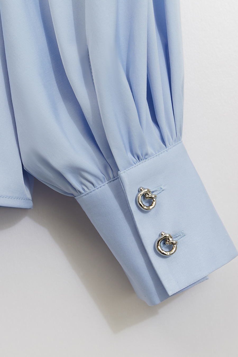 Art Button Lantern Sleeve Shirt|AMII-AMII.com