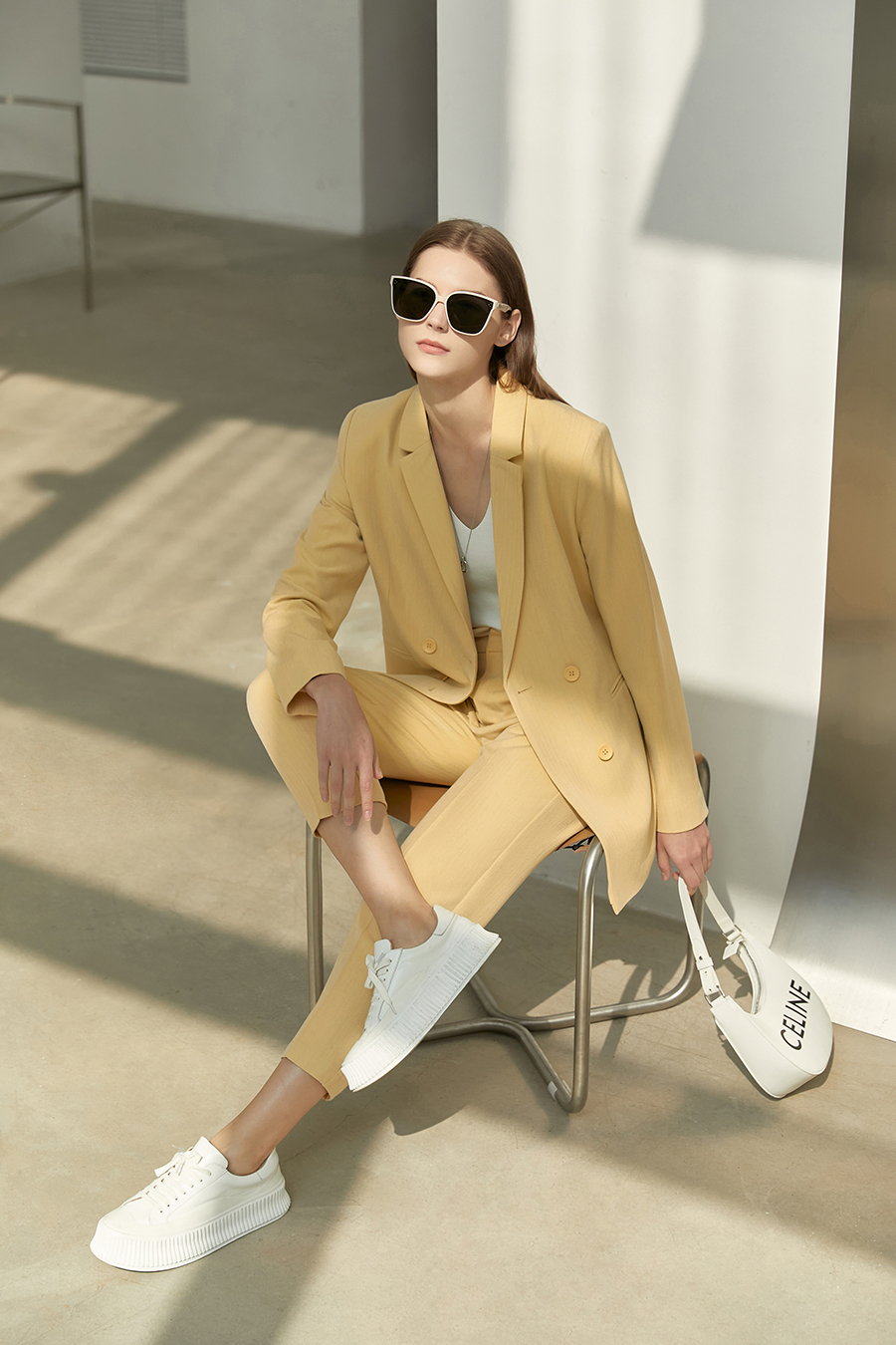 Mid - Length Lapel Suit Jacket|AMII-AMII.com