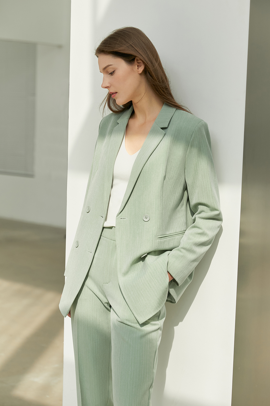 Mid - Length Lapel Suit Jacket|AMII-AMII.com