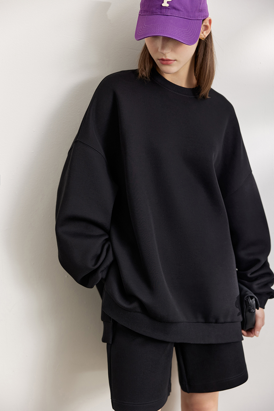 Air Cotton Sweatshirt & Bermuda Shorts Set