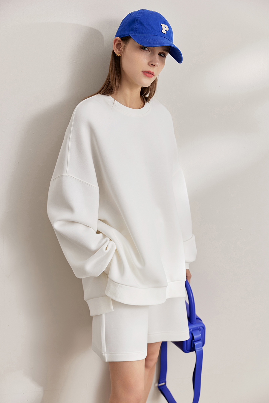 Air Cotton Sweatshirt & Bermuda Shorts Set