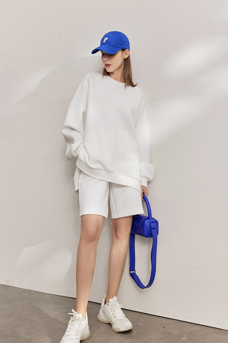 Air Cotton Sweatshirt & Bermuda Shorts Set