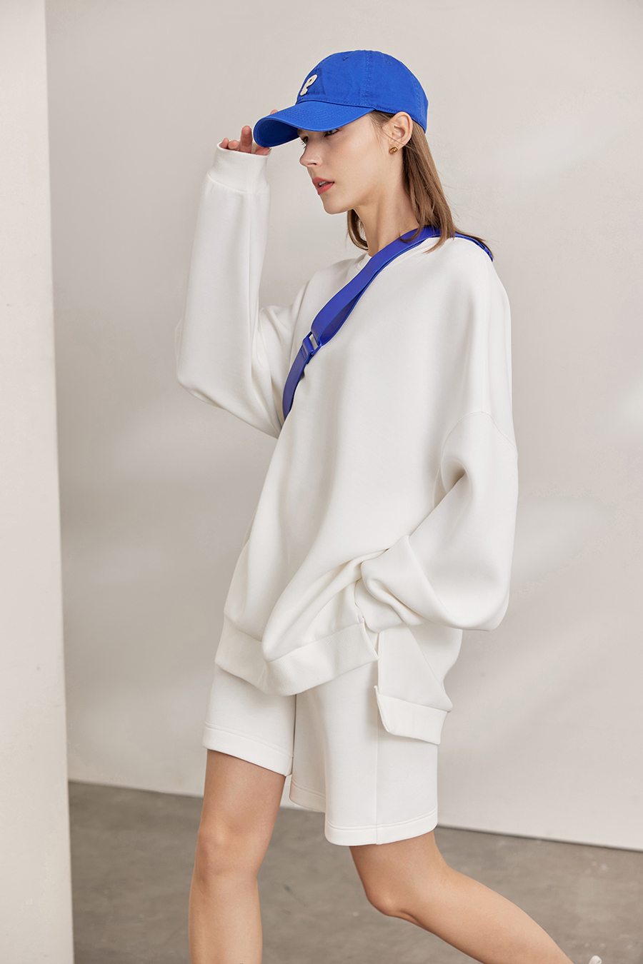 Air Cotton Sweatshirt & Bermuda Shorts Set