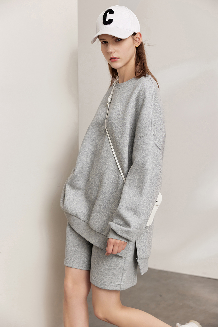 Air Cotton Sweatshirt & Bermuda Shorts Set