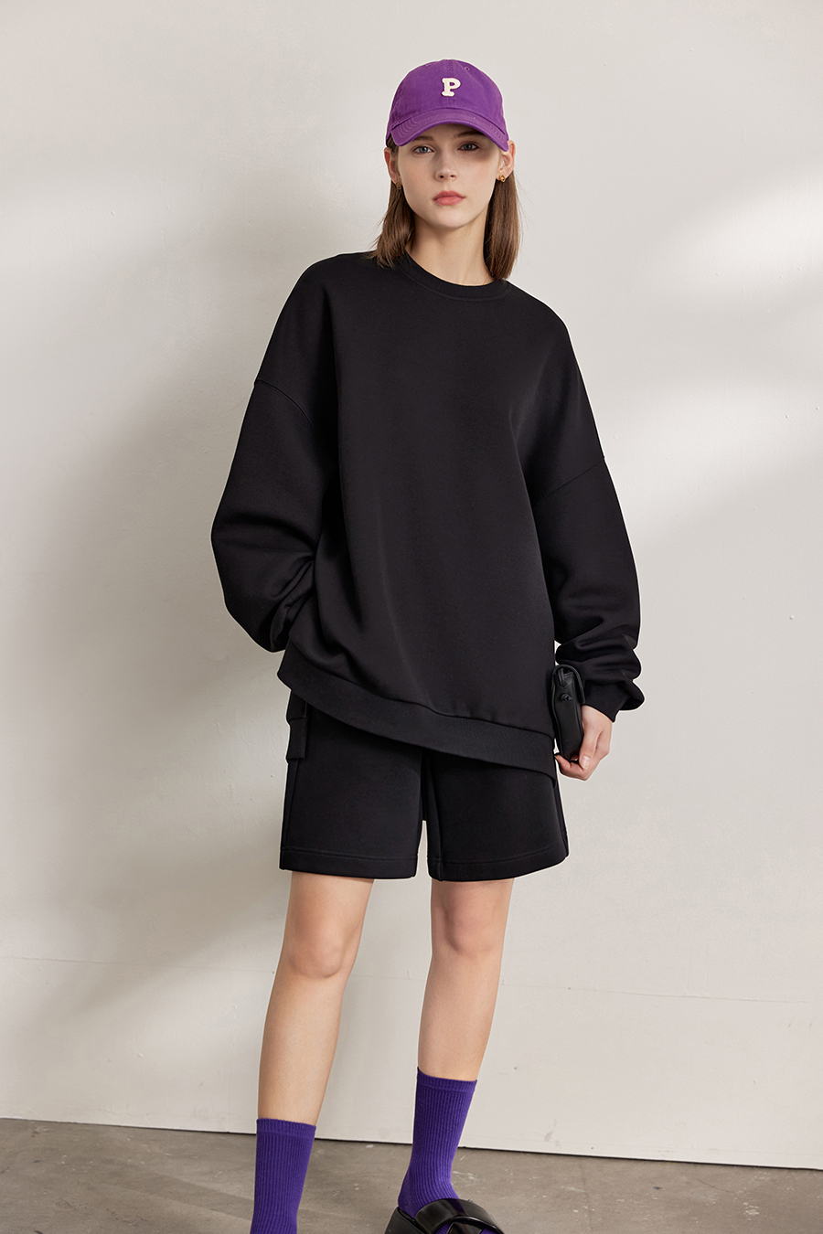 Air Cotton Sweatshirt & Bermuda Shorts Set