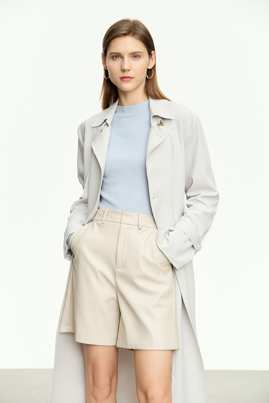 Mock Neck Ribbed Sweater|AMII-AMII.com