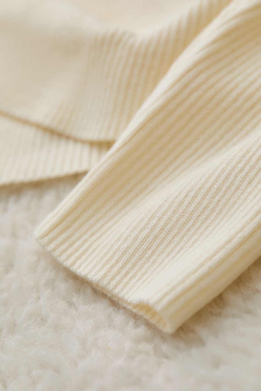 V - Neck Fake Placket Knitted Sweater|AMII-AMII.com