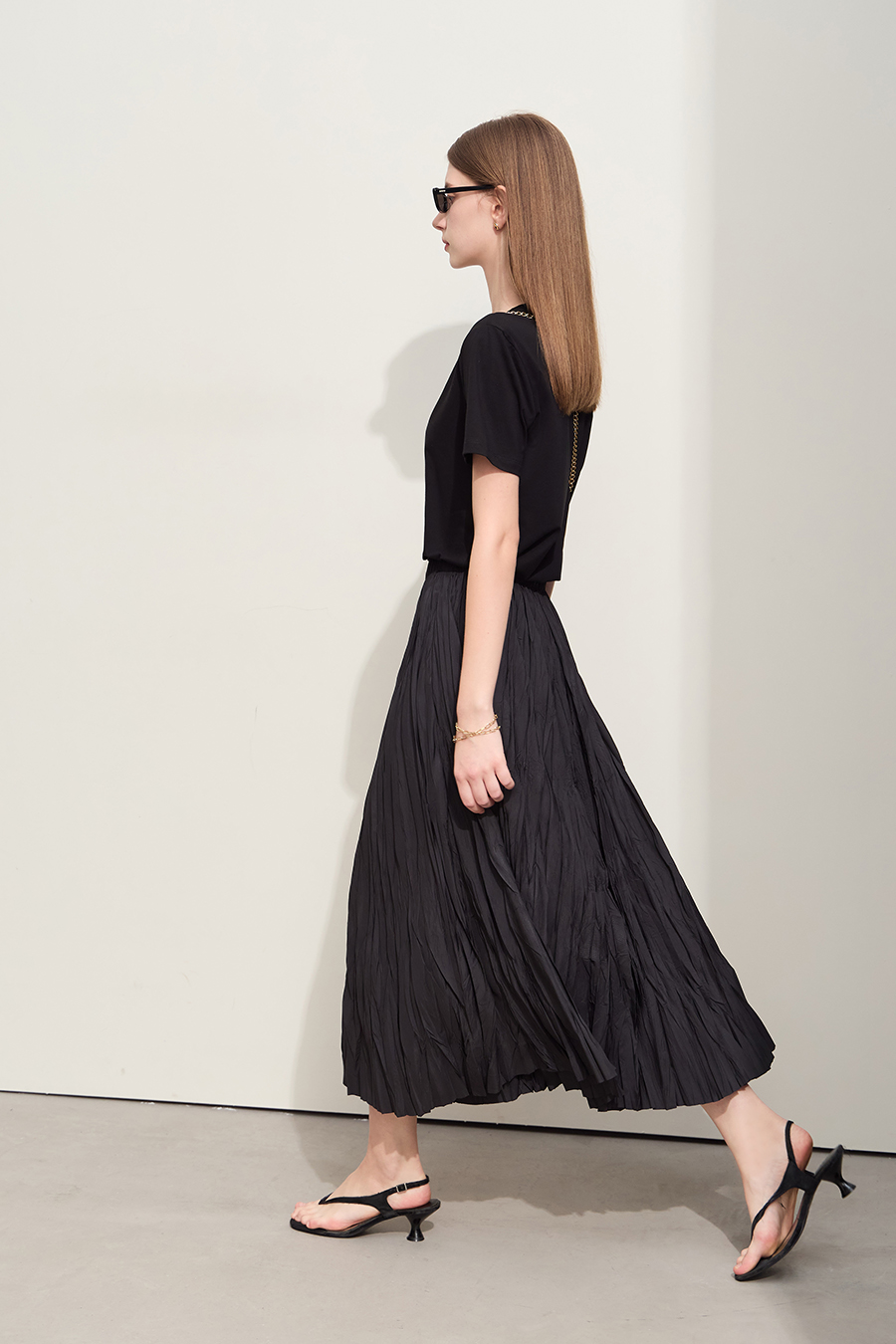 Little Bear Embroidered Ice Porcelain Cotton T - Shirt|AMII-AMII.com