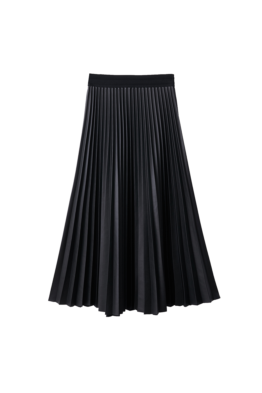 PU Leather Pleated Skirt|AMII-AMII.com