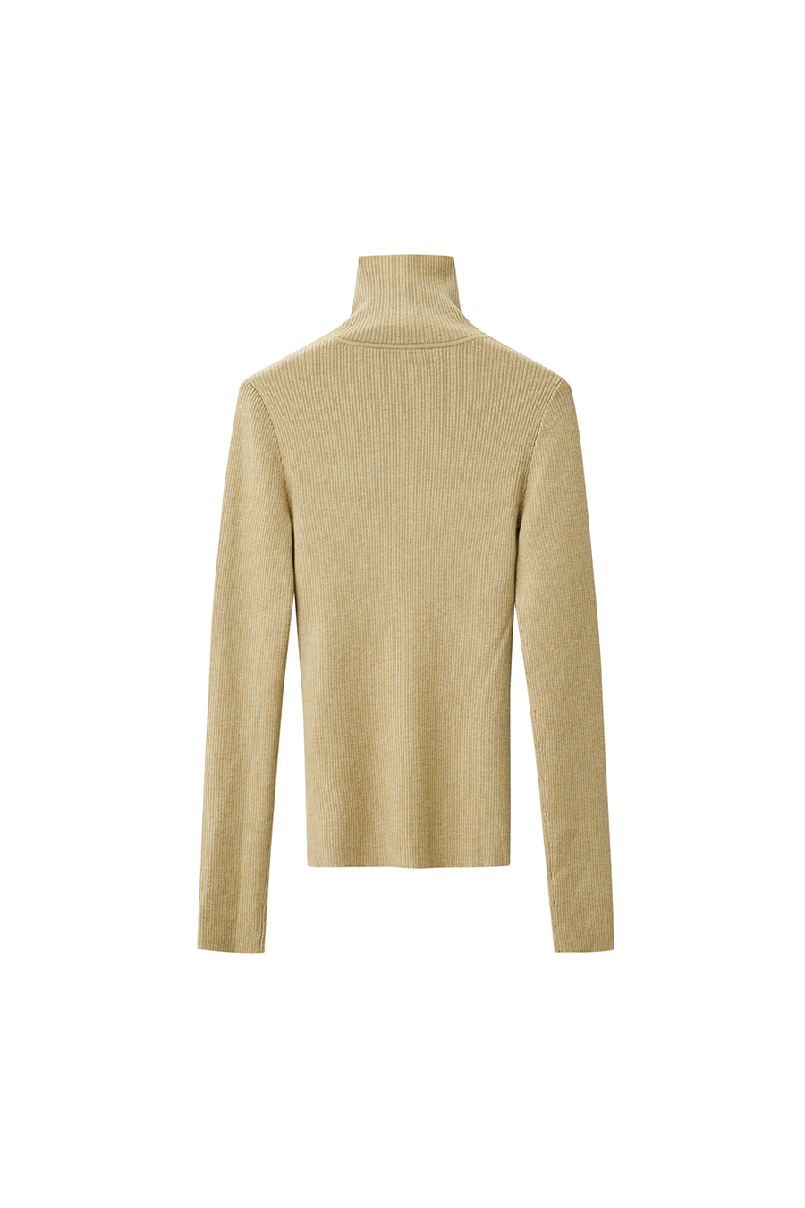 Buttoned High Neck Slim Sweater|AMII-AMII.com