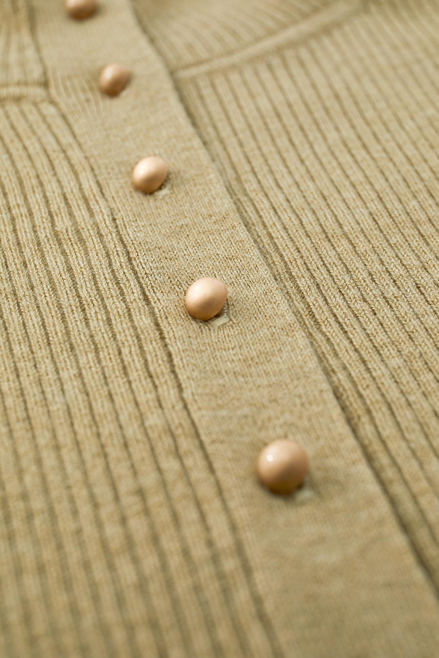 Buttoned High Neck Slim Sweater|AMII-AMII.com