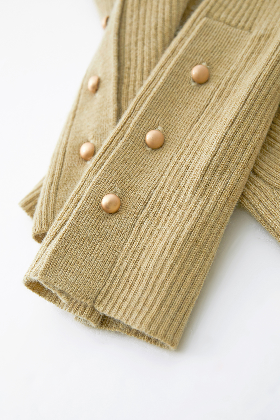 Buttoned High Neck Slim Sweater|AMII-AMII.com