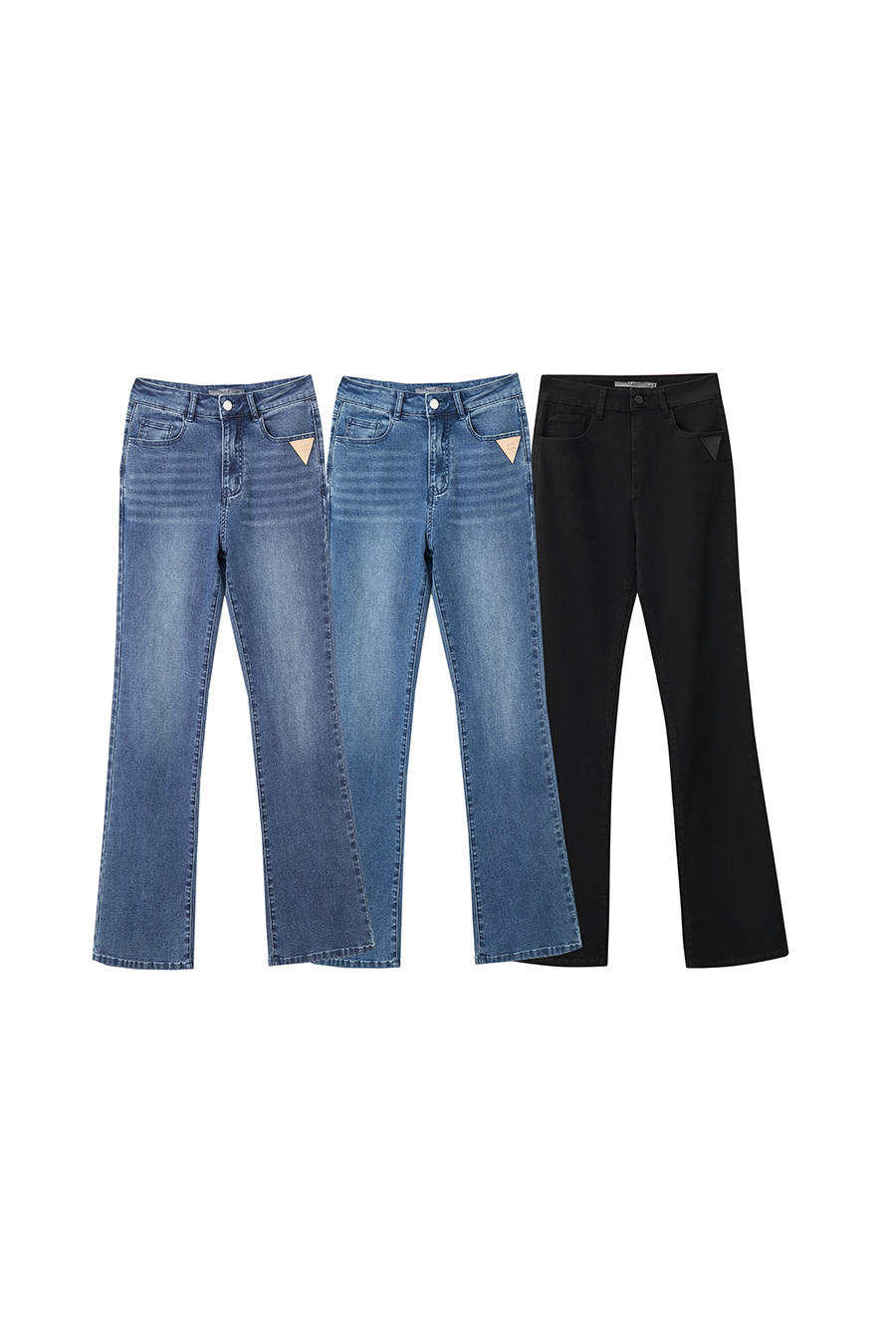 Slim Fit Black Denim Pants|AMII-AMII.com