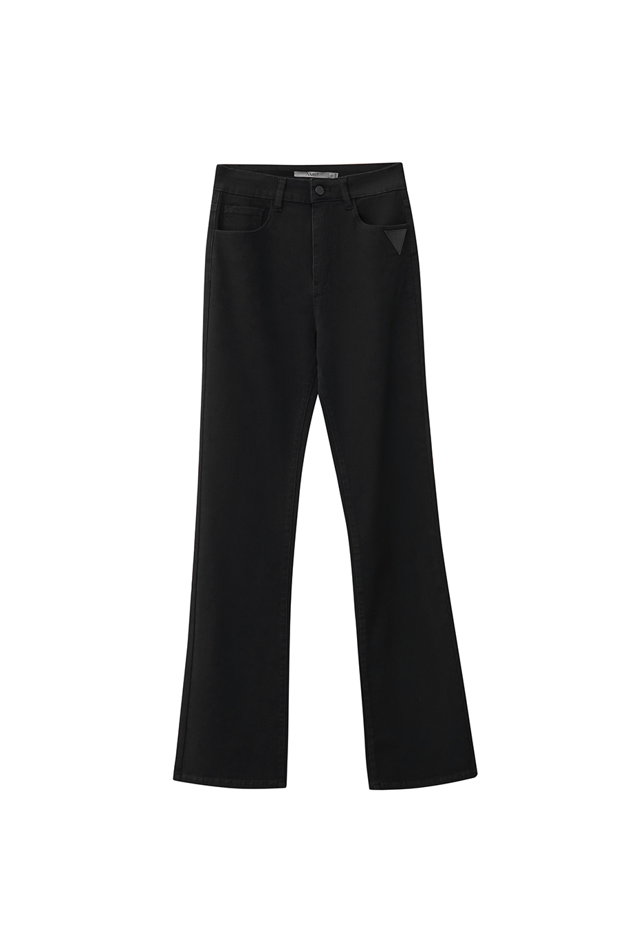 Slim Fit Black Denim Pants|AMII-AMII.com