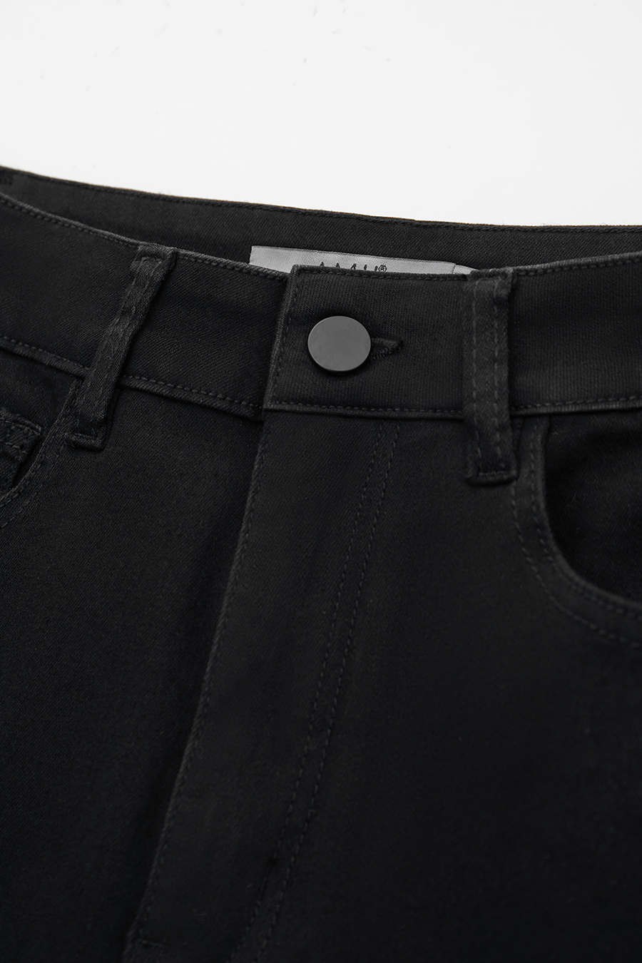 Slim Fit Black Denim Pants|AMII-AMII.com
