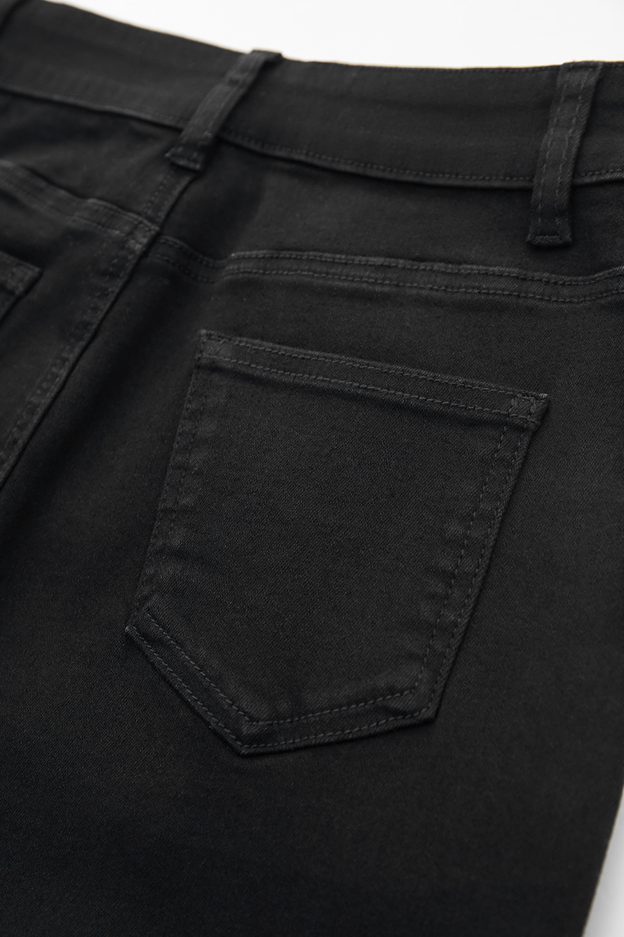 Slim Fit Black Denim Pants|AMII-AMII.com