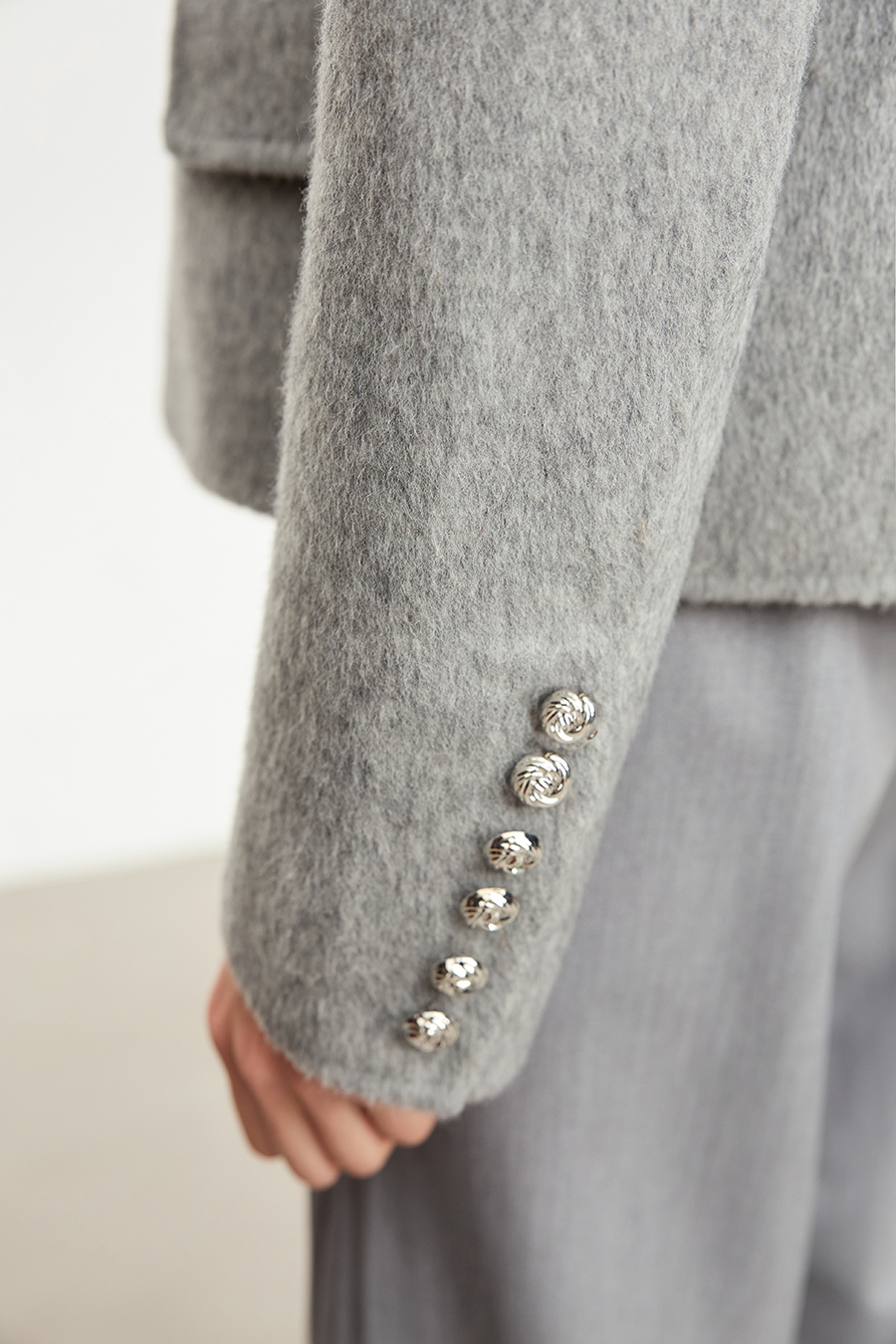 Crew Neck All - Wool Double - faced Fabric|AMII-AMII.com