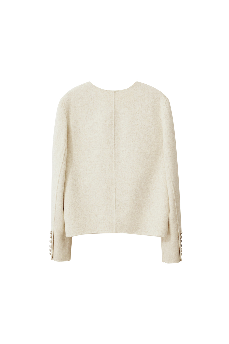 Crew Neck All - Wool Double - faced Fabric|AMII-AMII.com