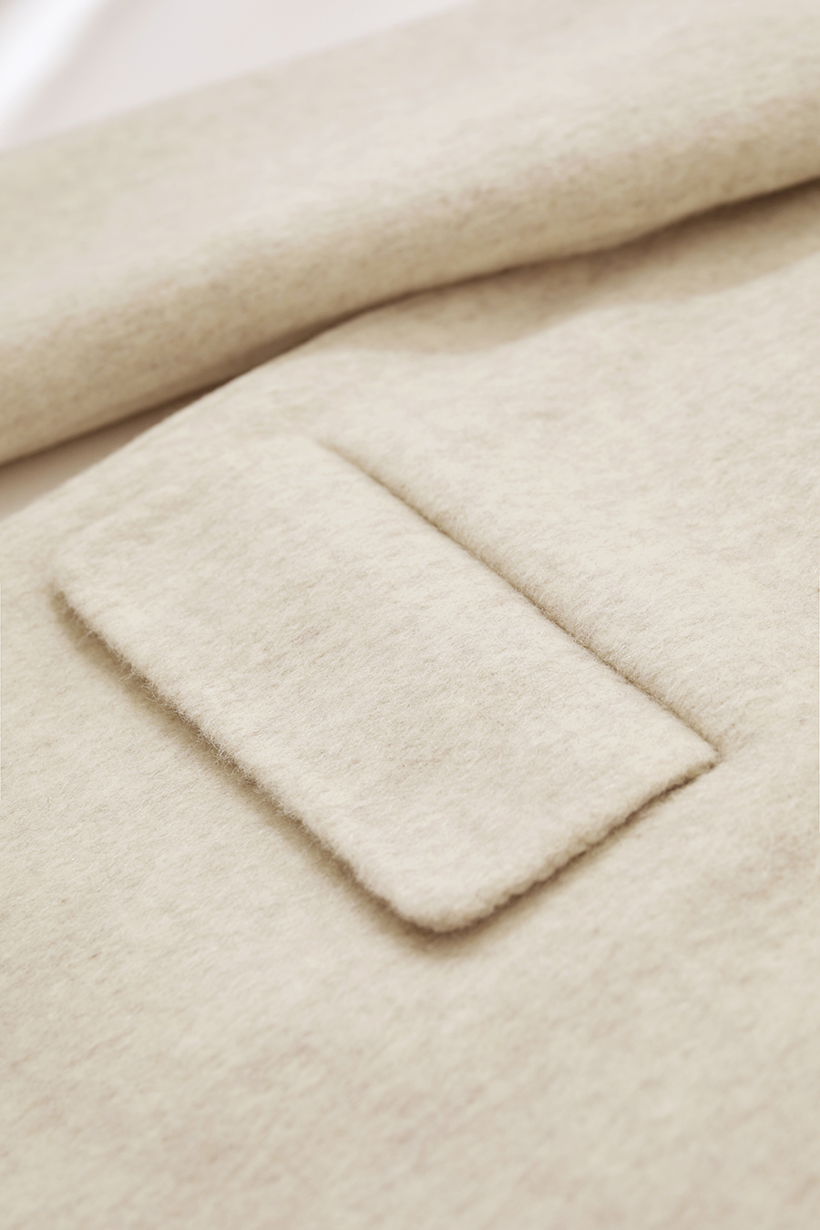 Crew Neck All - Wool Double - faced Fabric|AMII-AMII.com