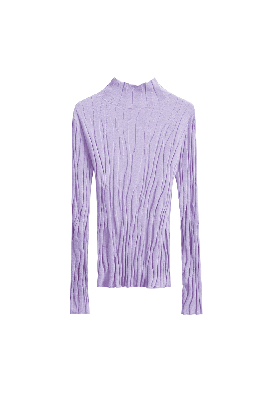 Wool - containing High Neck Slim Sweater|AMII-AMII.com