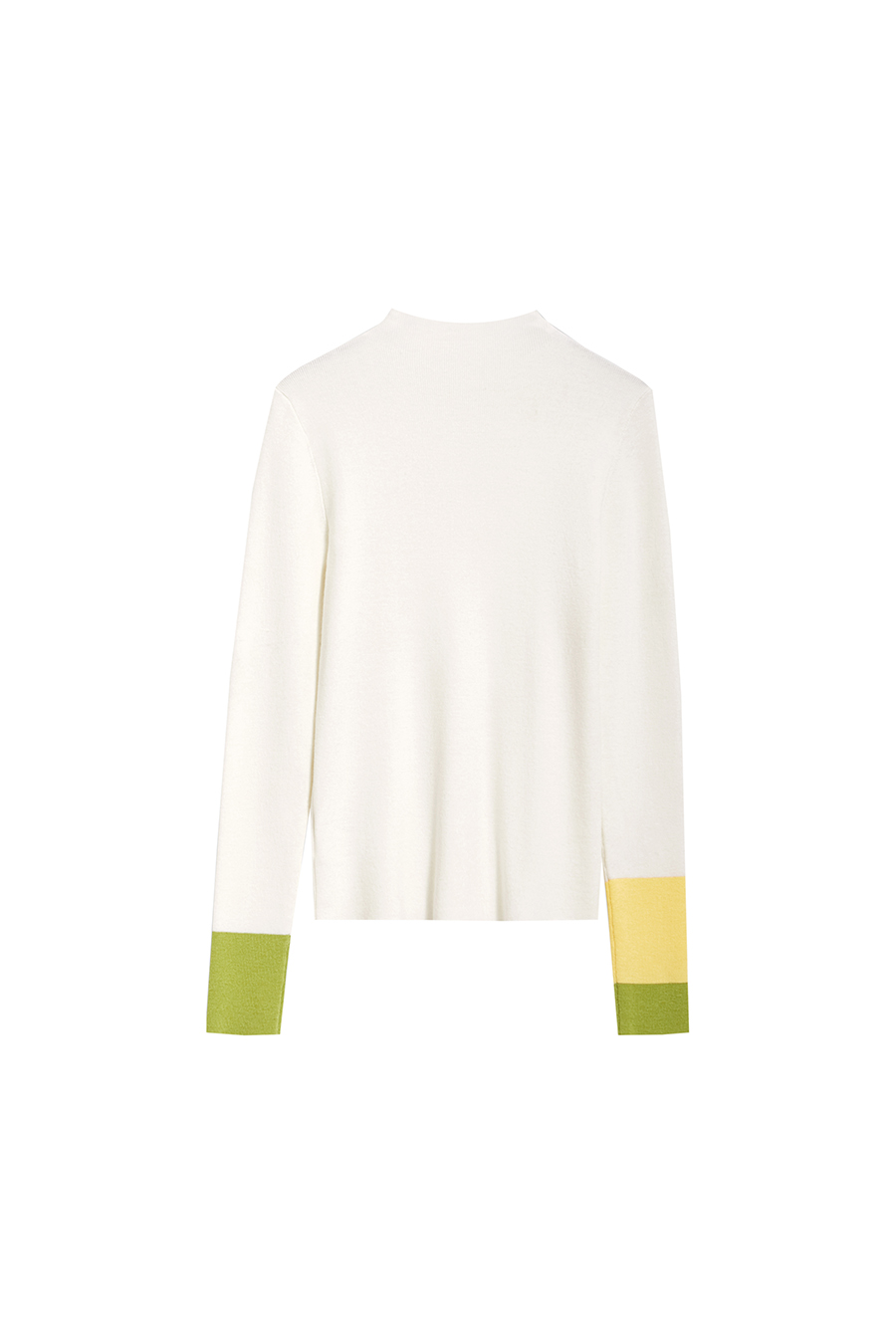 Slim Color - block Mock Neck Knitted Top|AMII-AMII.com