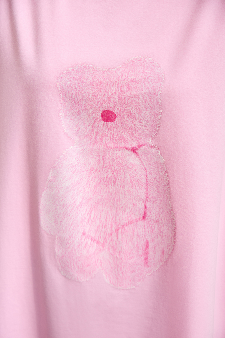 Hyaluronic acid fabric tee with bear print|AMII