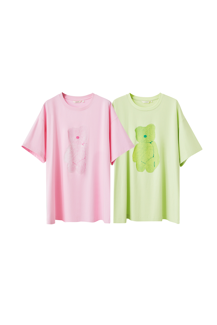 Hyaluronic acid fabric tee with bear print|AMII