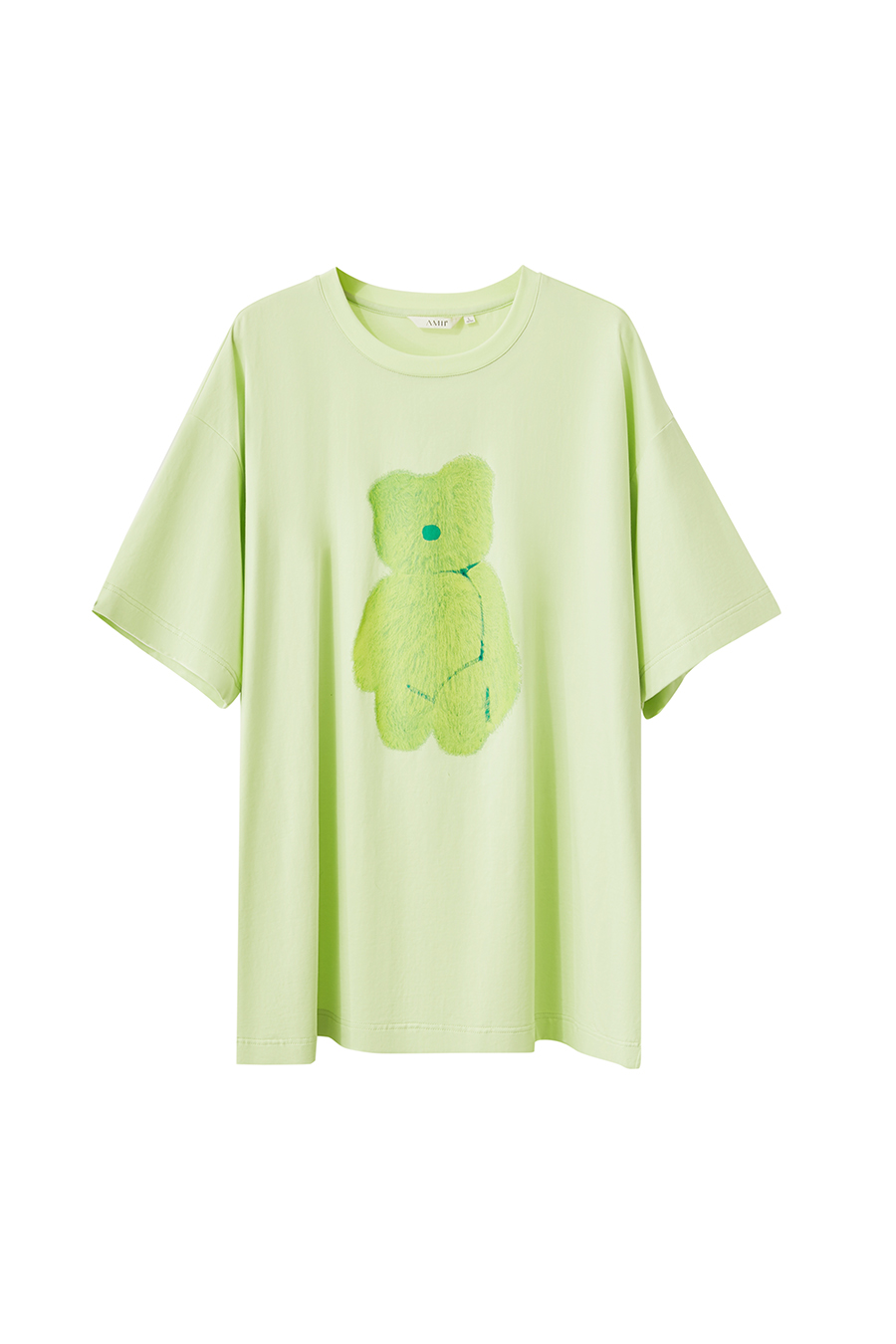 Hyaluronic acid fabric tee with bear print|AMII