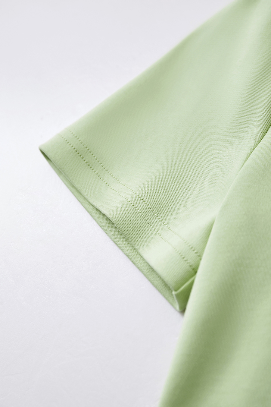 V-neck Hollow Pleated Cotton T-shirt