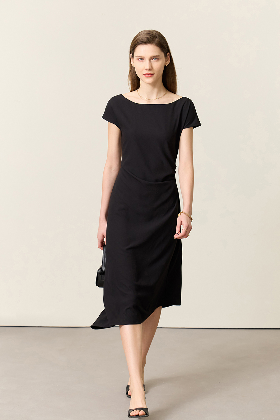 Off-shoulder Raglan Dress