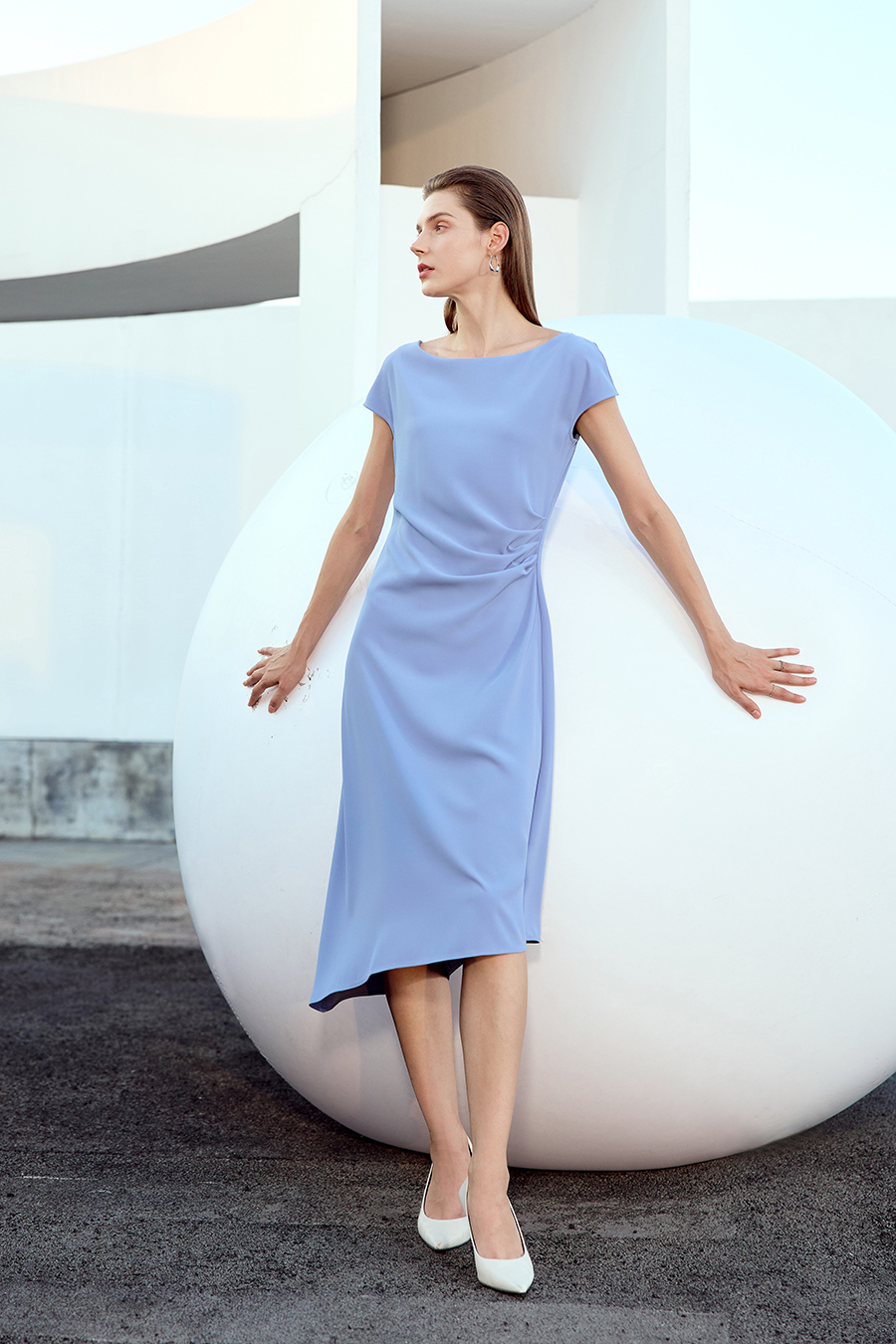 Off-shoulder Raglan Dress