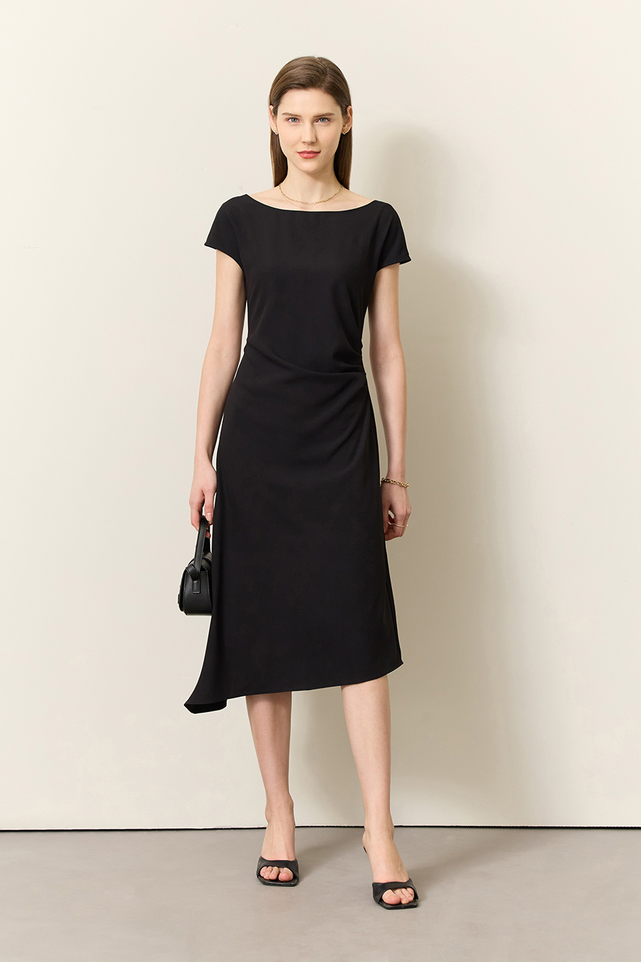 Off-shoulder Raglan Dress