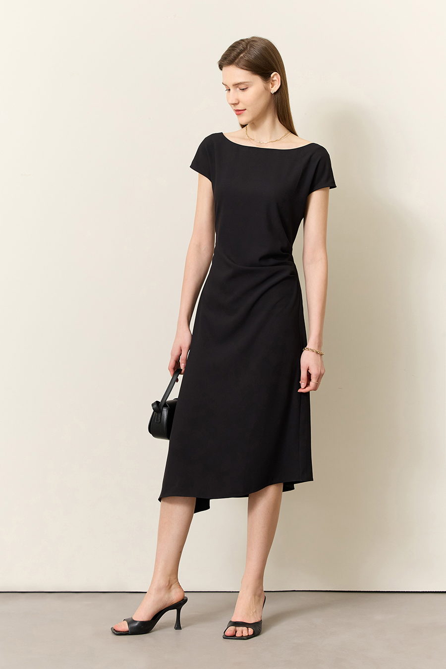 Off-shoulder Raglan Dress