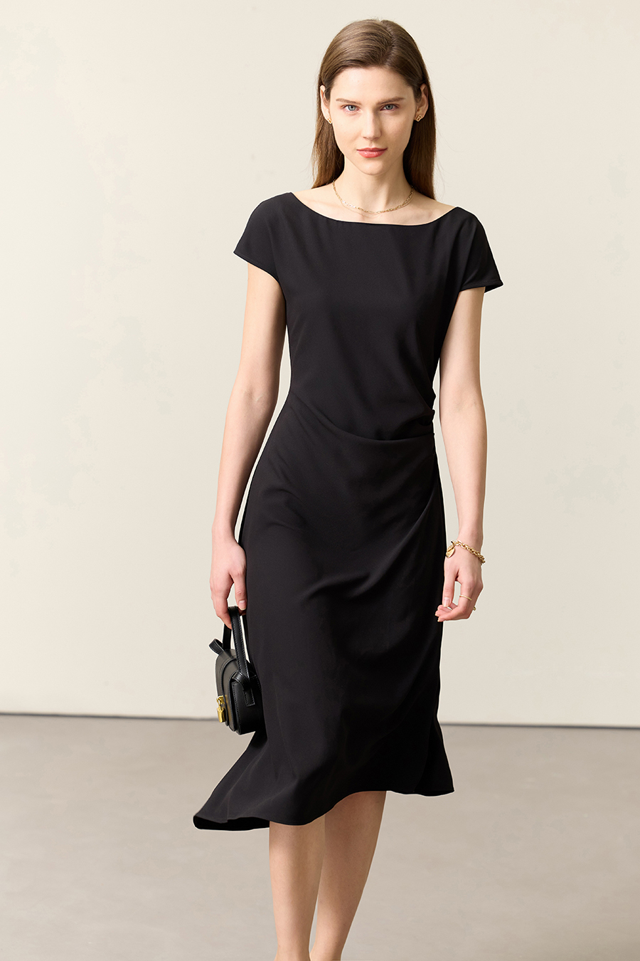 Off-shoulder Raglan Dress