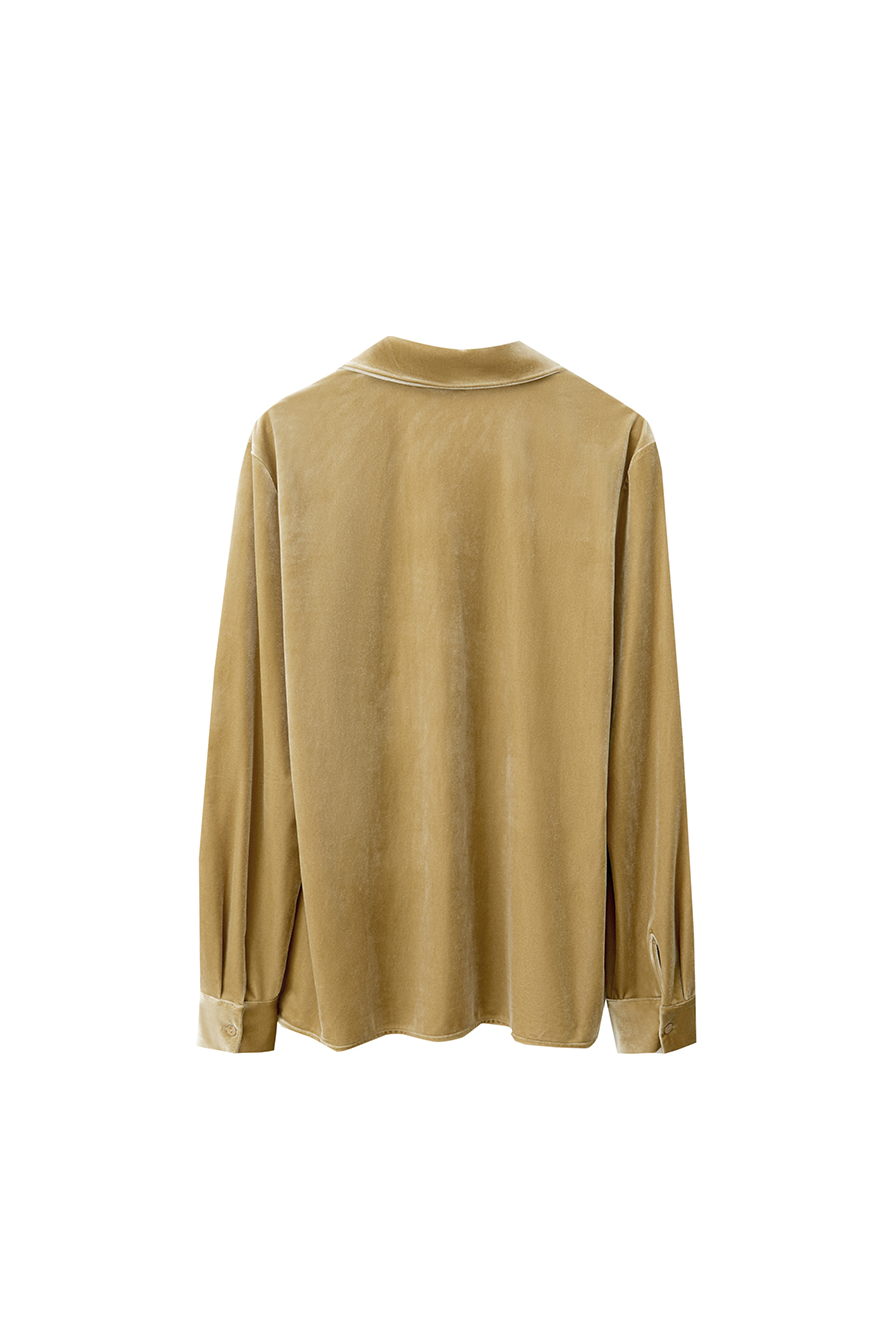 Blazer Collar Velvet Shirt