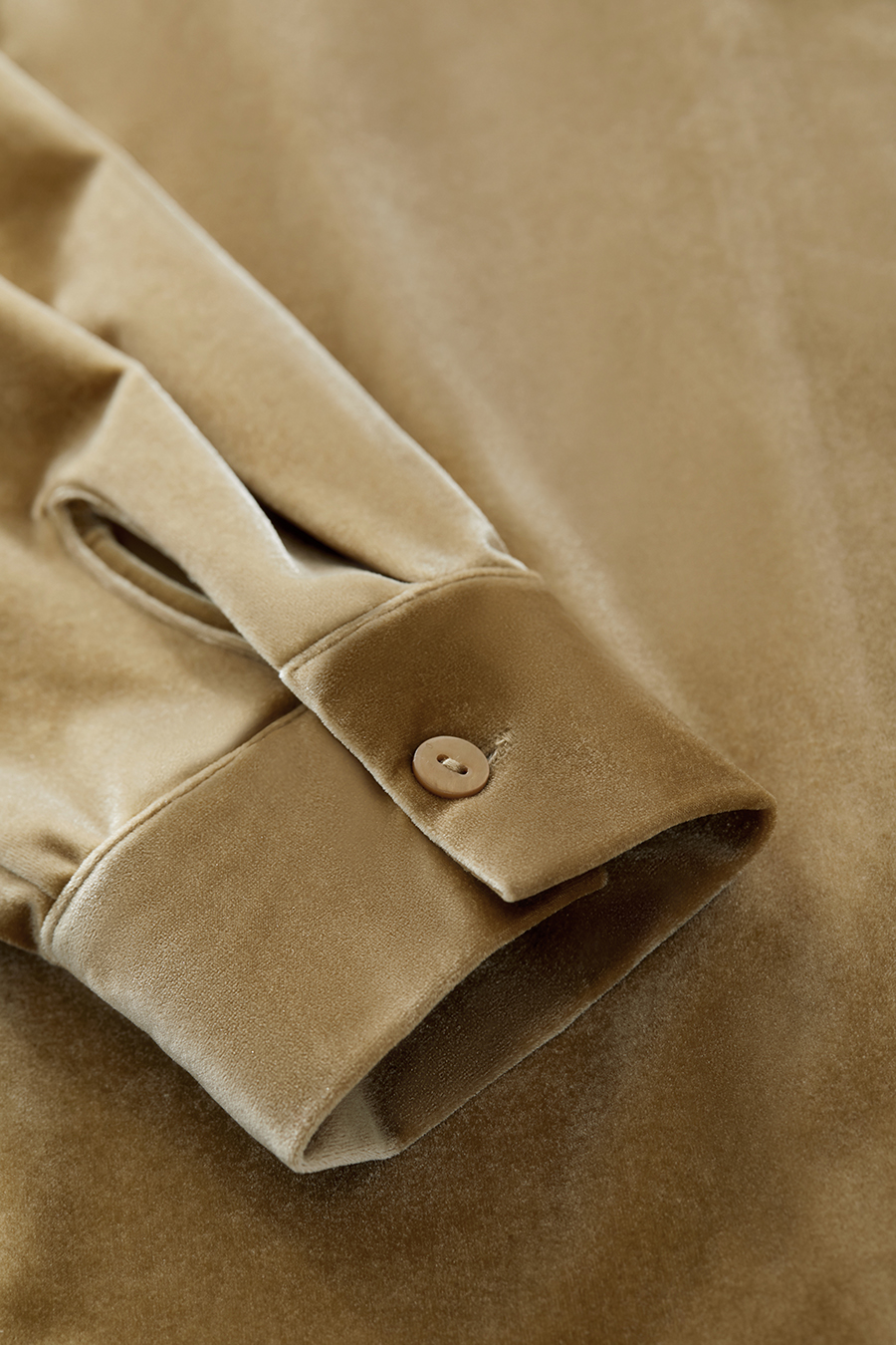 Blazer Collar Velvet Shirt