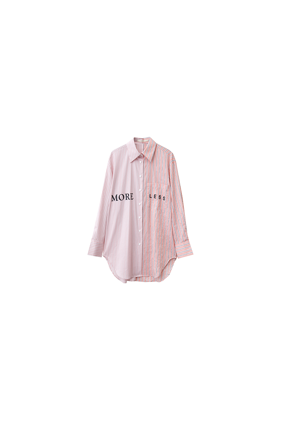 Letter Striped Drop-shoulder Shirt