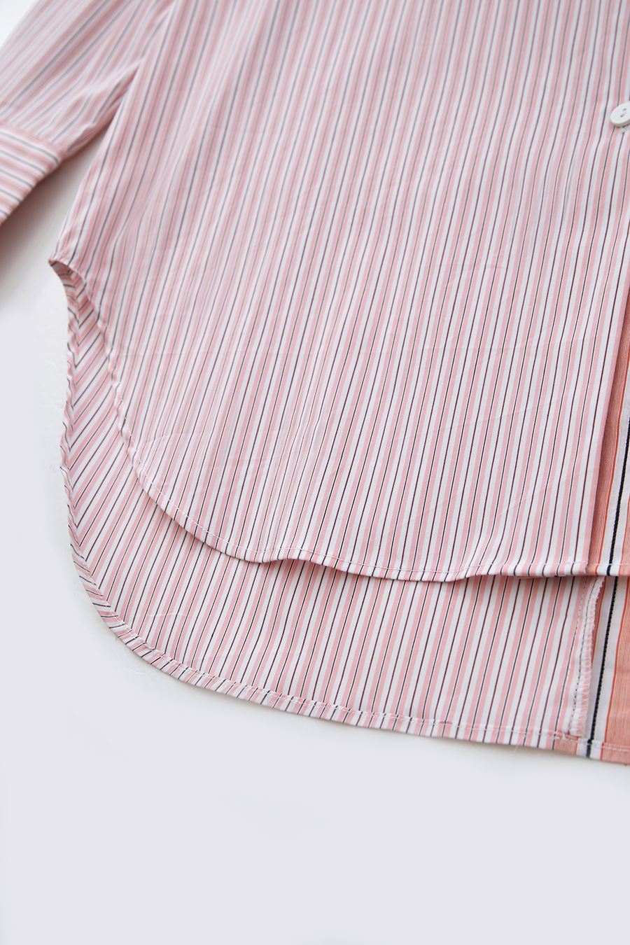 Letter Striped Drop-shoulder Shirt