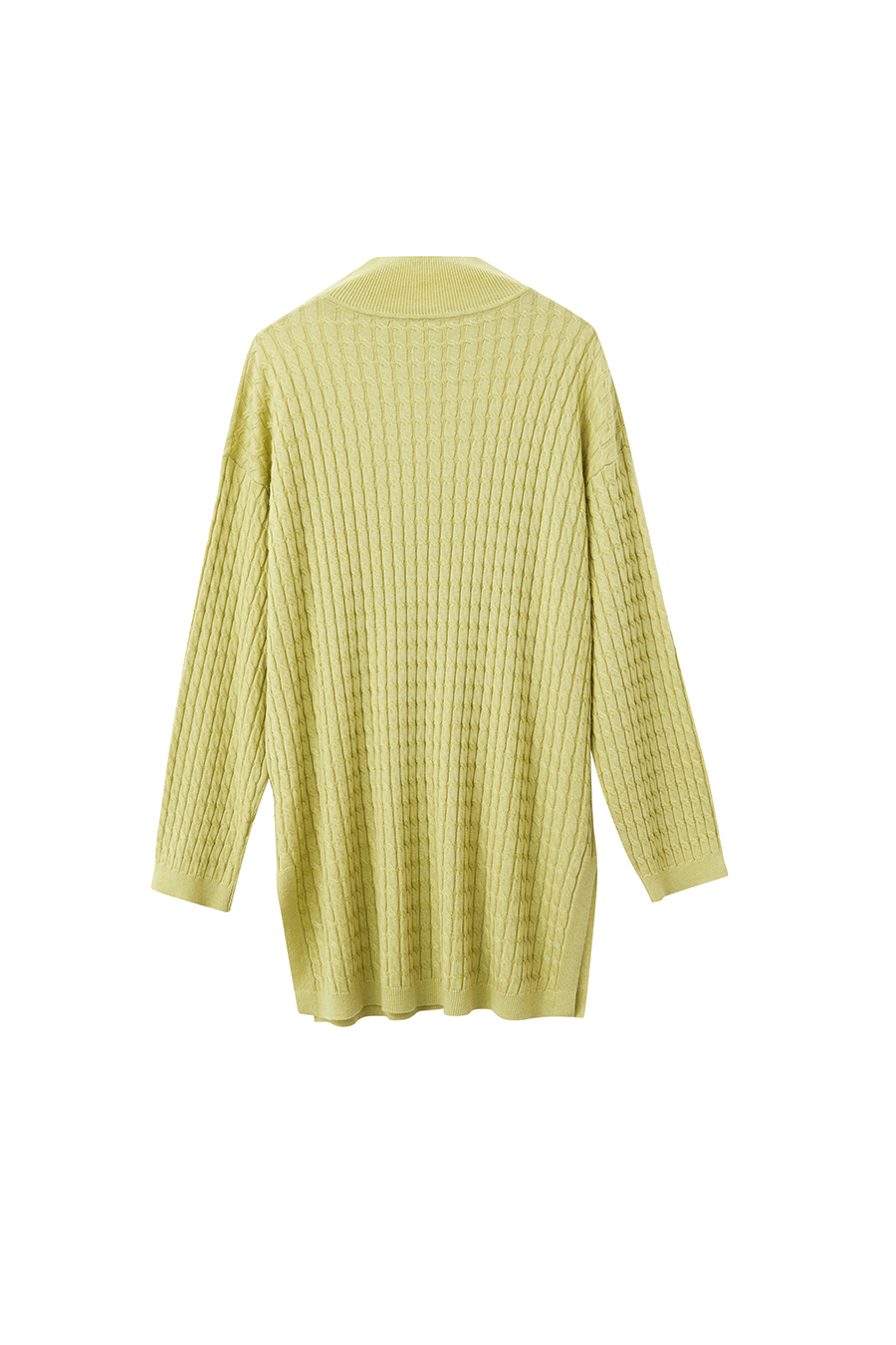 Loose Mid-length Cable Knit Sweater