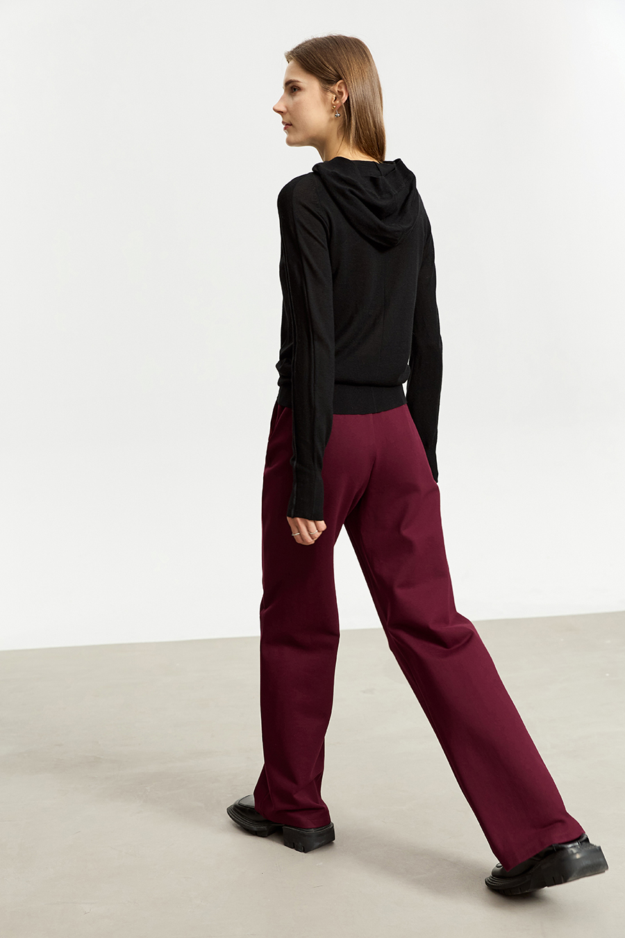 Belted Straight Leg Casual Long Pants|AMII-AMII.com