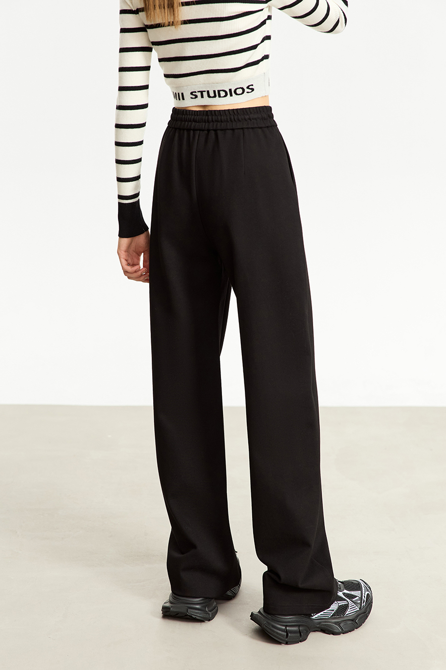 Belted Straight Leg Casual Long Pants|AMII-AMII.com