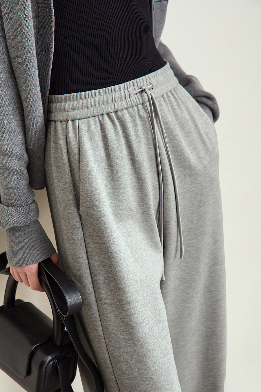 Belted Straight Leg Casual Long Pants|AMII-AMII.com