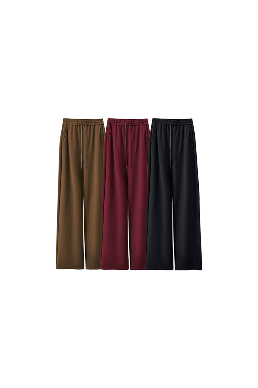 Belted Straight Leg Casual Long Pants|AMII-AMII.com