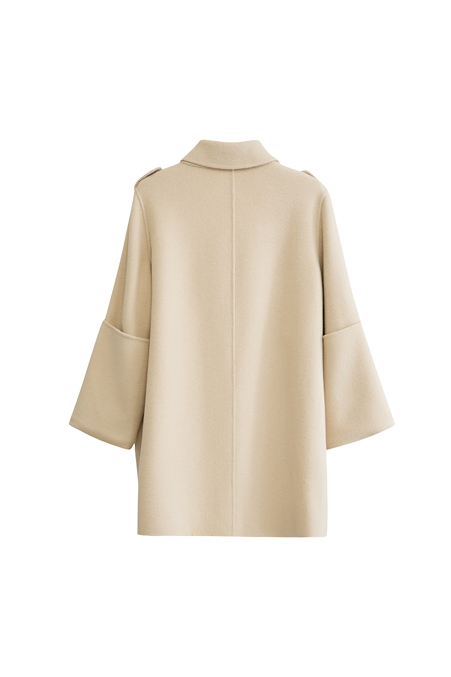 Mid-Length Double-Breasted Double-Faced Tweed Coat|AMII-AMII.com