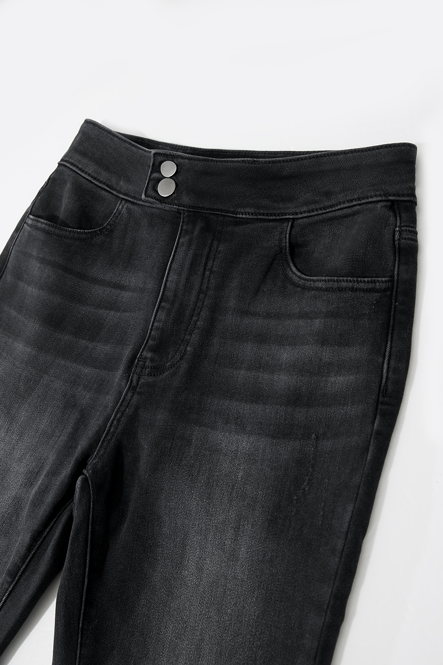 Micro - flare Fleece - lined Denim Long Pants|AMII-AMII.com