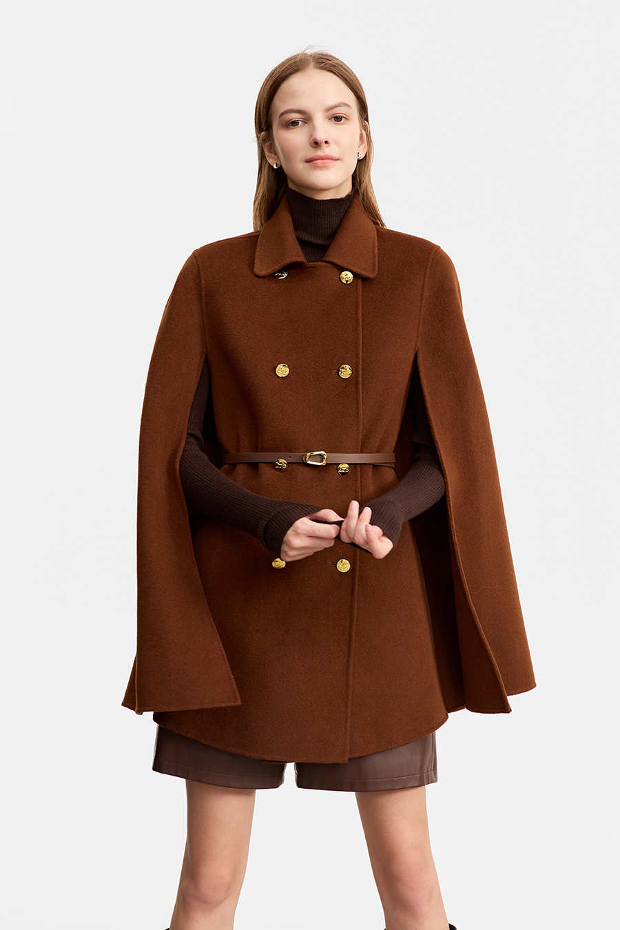 Belted Wool Double - faced Fabric|AMII-AMII.com