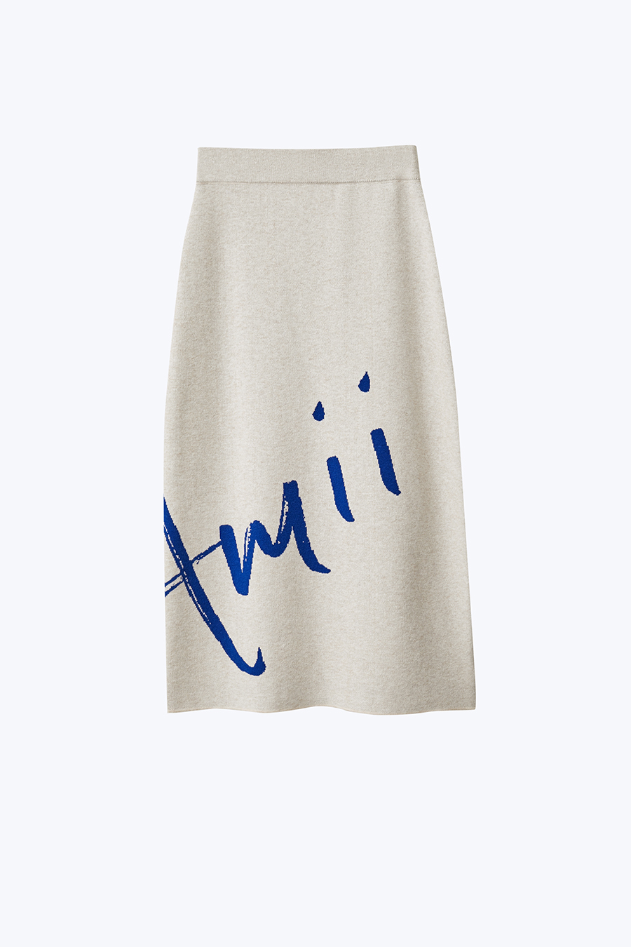 Color Block Jacquard Knit Midi Skirt|AMII-AMII.com