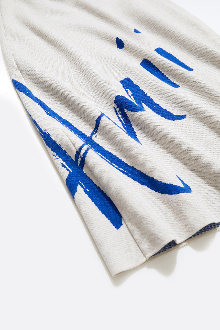 Color Block Jacquard Knit Midi Skirt|AMII-AMII.com