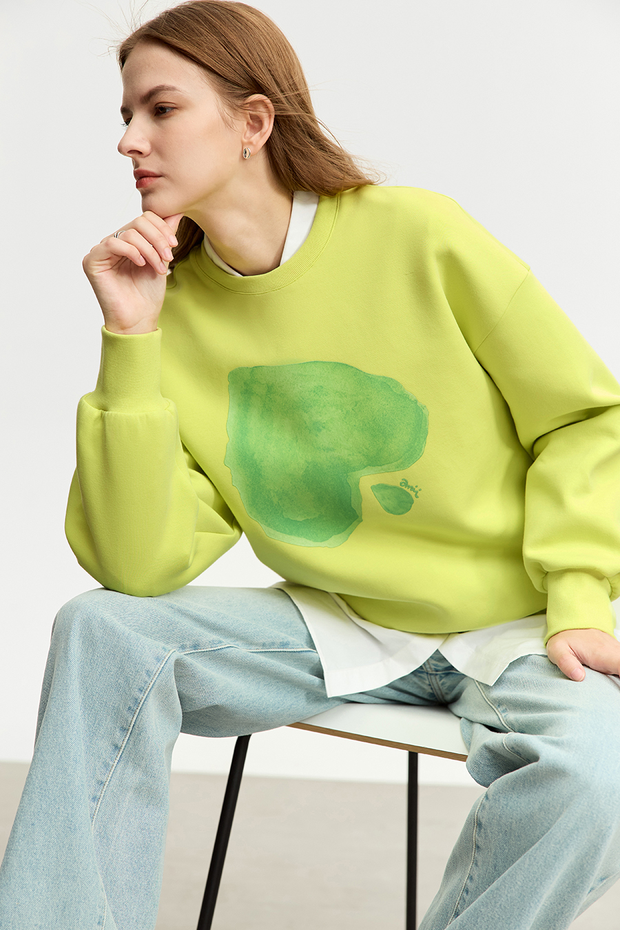 Printed Air Layer Sweatshirt|AMII-AMII.com